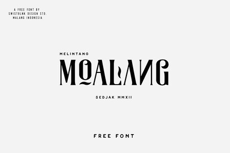 Swistblnk Moalang Melintang font